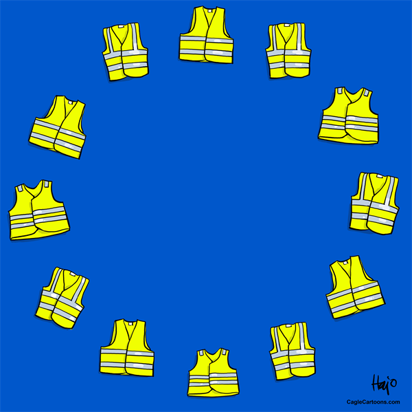 سرایت جلیقه زردها به اتحادیه اروپا